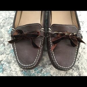 J Crew flats with velvet bow